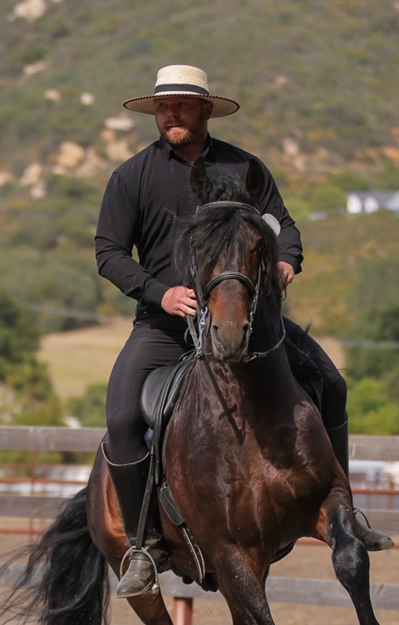 Instructor riding at Hussar Stables