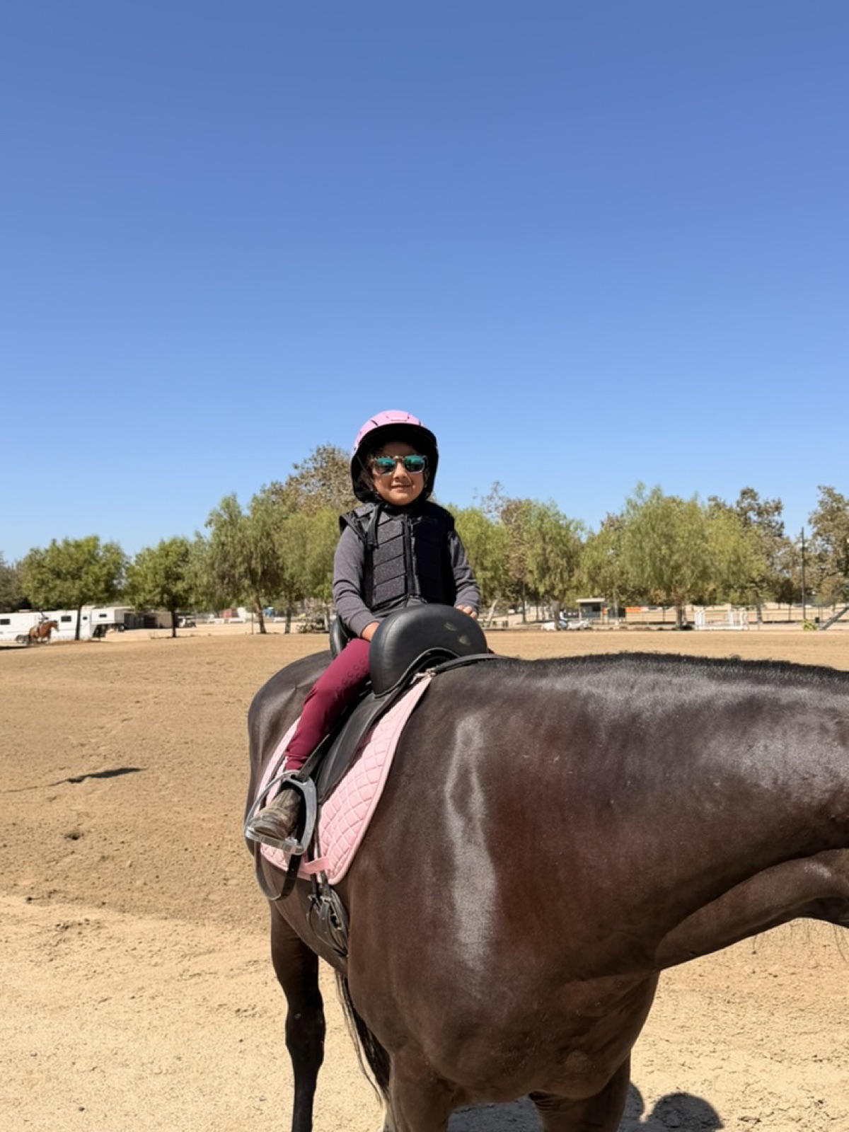 A young rider's first ride